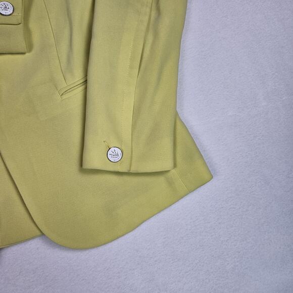 Rag & Bone Tuxedo Blazer Jacket Womens 2 XS Crepe Yellow Formal Career Coastal - Picture 11 of 16